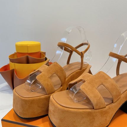 JAM 30 SANDAL IN CINNAMON BROWN SUEDE