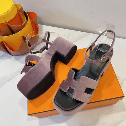 JAM 30 SANDAL IN ROSY BROWN VELVET