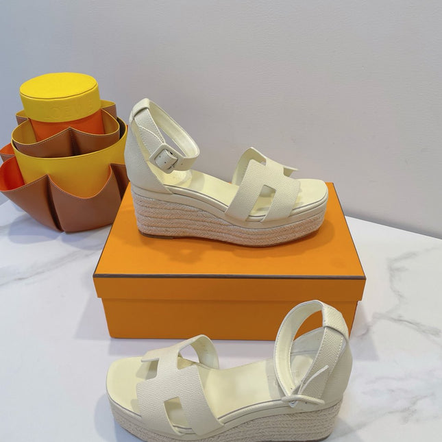 ELDA ESPADRILLE IN WHITE CREAM EPSOM CALFSKIN