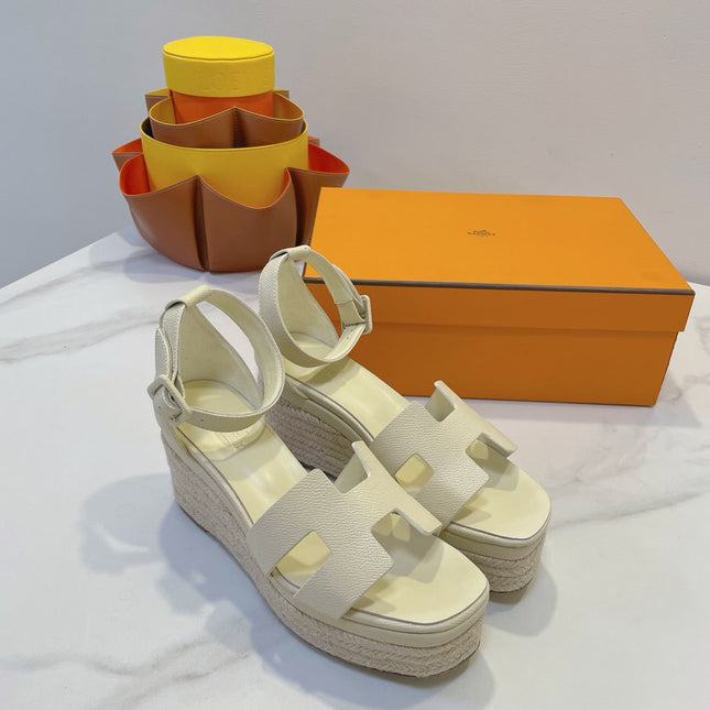 ELDA ESPADRILLE IN WHITE CREAM EPSOM CALFSKIN