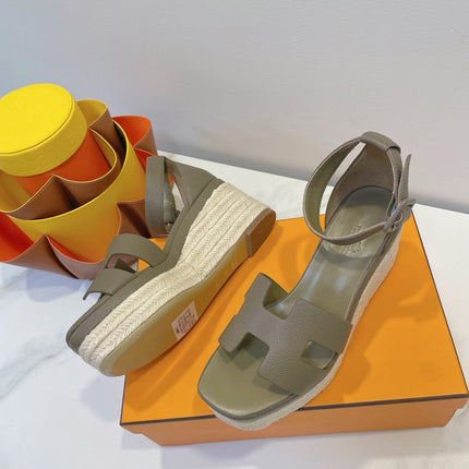 ELDA ESPADRILLE IN MOCHA BROWN EPSOM CALFSKIN