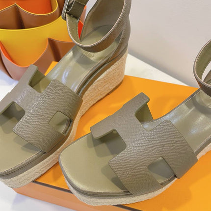 ELDA ESPADRILLE IN MOCHA BROWN EPSOM CALFSKIN