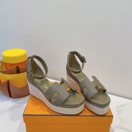 ELDA ESPADRILLE IN MOCHA BROWN EPSOM CALFSKIN