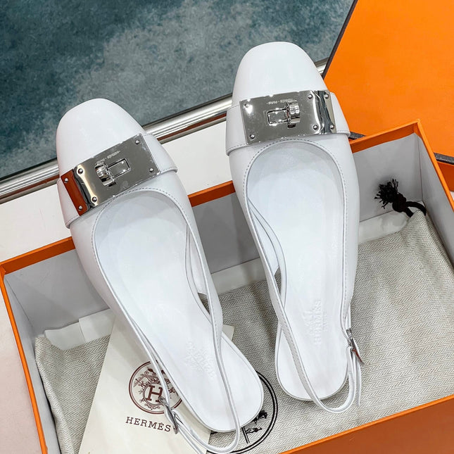 INNOCENTE SLINGBACK WHITE CALFSKIN