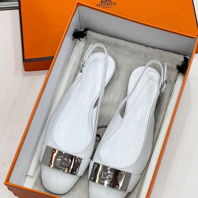 INNOCENTE SLINGBACK WHITE CALFSKIN