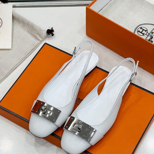 INNOCENTE SLINGBACK WHITE CALFSKIN