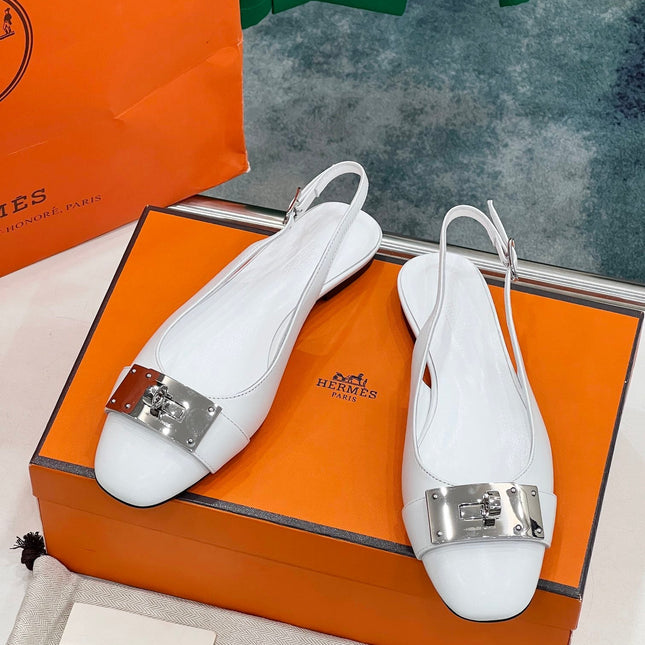 INNOCENTE SLINGBACK WHITE CALFSKIN