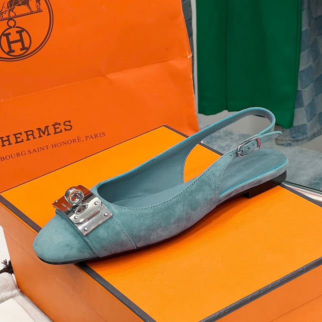 INNOCENTE SLINGBACK TEAL SUEDE