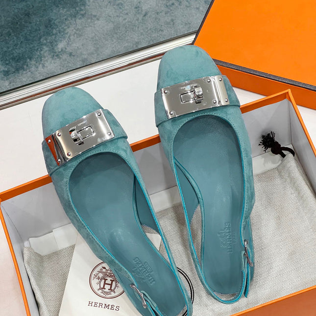 INNOCENTE SLINGBACK TEAL SUEDE