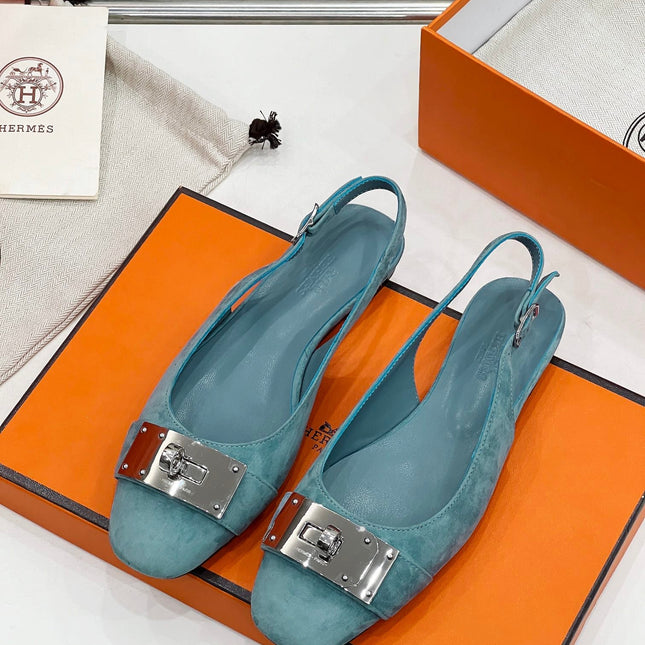 INNOCENTE SLINGBACK TEAL SUEDE