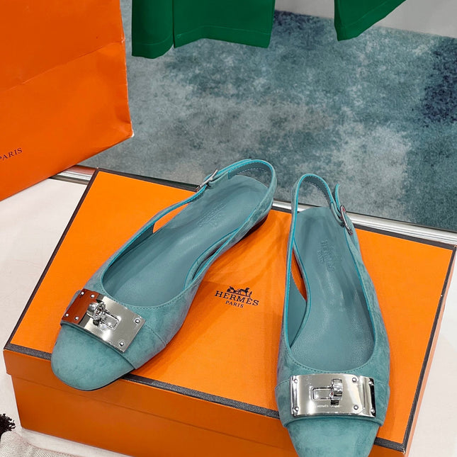 INNOCENTE SLINGBACK TEAL SUEDE