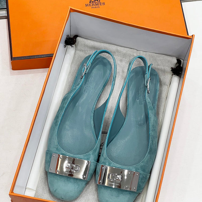 INNOCENTE SLINGBACK TEAL SUEDE
