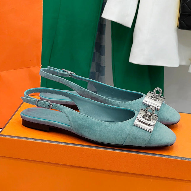 INNOCENTE SLINGBACK TEAL SUEDE