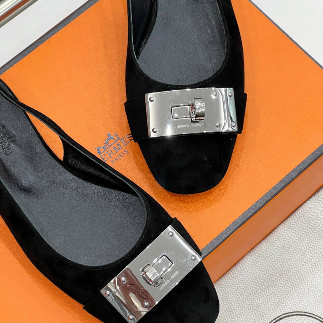 INNOCENTE SLINGBACK BLACK SUEDE