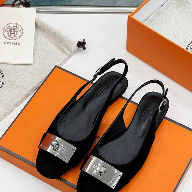 INNOCENTE SLINGBACK BLACK SUEDE