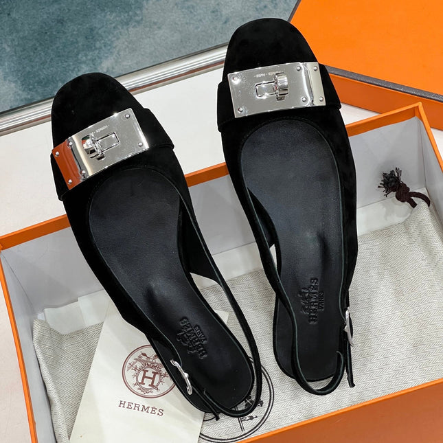 INNOCENTE SLINGBACK BLACK SUEDE