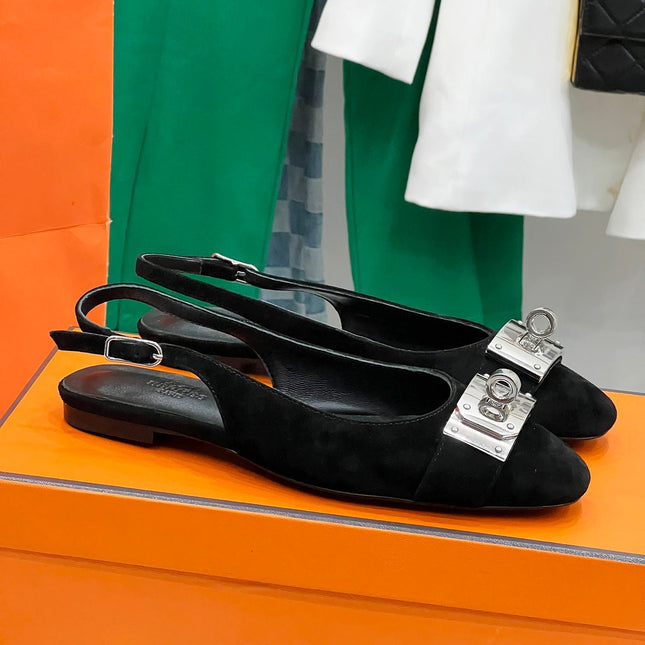 INNOCENTE SLINGBACK BLACK SUEDE
