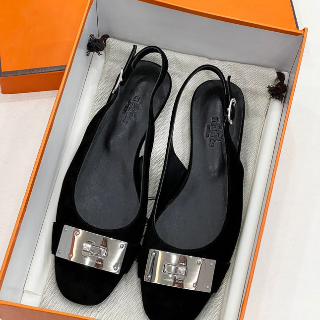 INNOCENTE SLINGBACK BLACK SUEDE