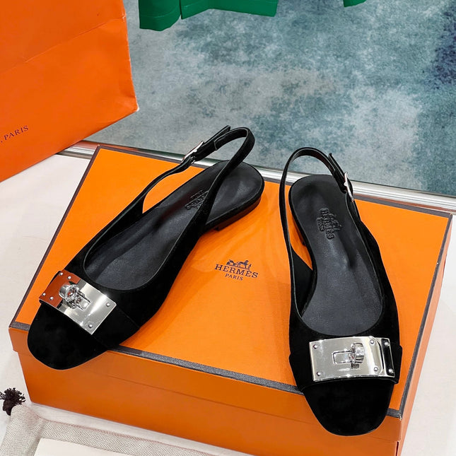INNOCENTE SLINGBACK BLACK SUEDE