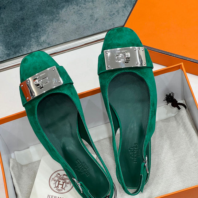 INNOCENTE SLINGBACK CASTLETON GREEN SUEDE