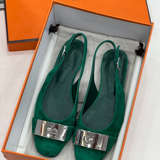 INNOCENTE SLINGBACK CASTLETON GREEN SUEDE
