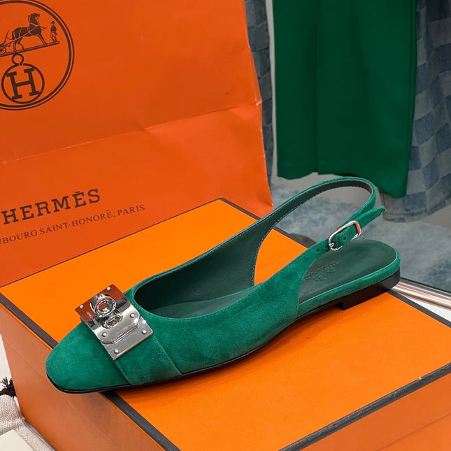 INNOCENTE SLINGBACK CASTLETON GREEN SUEDE