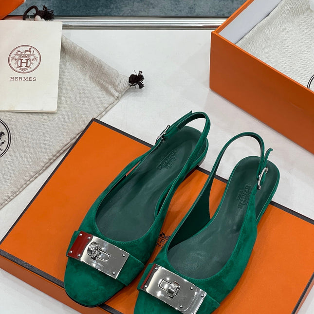 INNOCENTE SLINGBACK CASTLETON GREEN SUEDE
