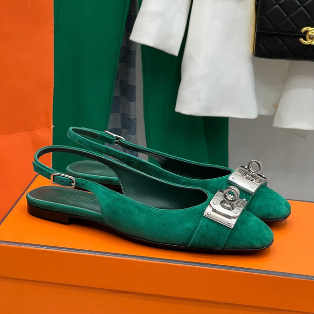 INNOCENTE SLINGBACK CASTLETON GREEN SUEDE
