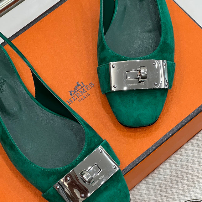 INNOCENTE SLINGBACK CASTLETON GREEN SUEDE