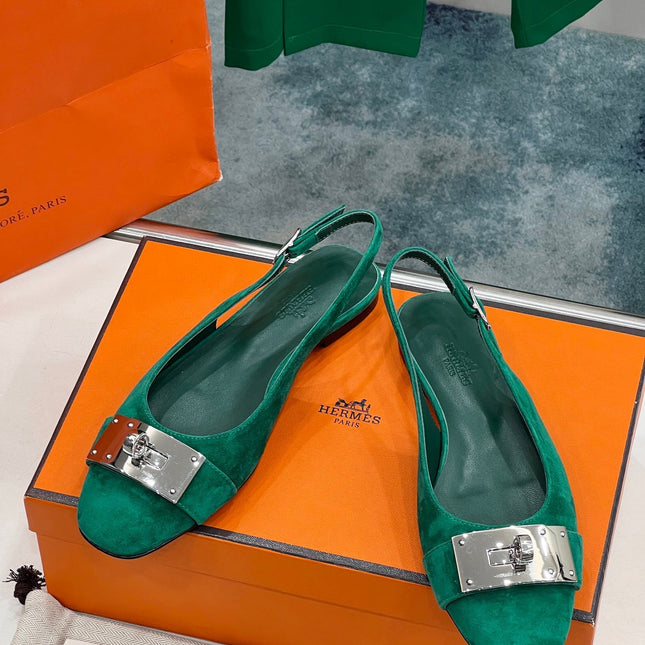 INNOCENTE SLINGBACK CASTLETON GREEN SUEDE