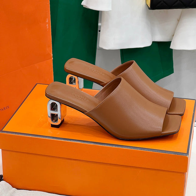 ICONIQUE 60 SANDAL IN BRONZE BROWN CALFSKIN