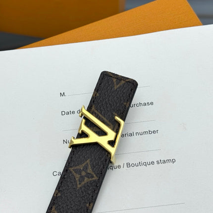 LV ICONIC 20 MM IN BROWN DAMIER CALFSKIN GOLD HARDWARE
