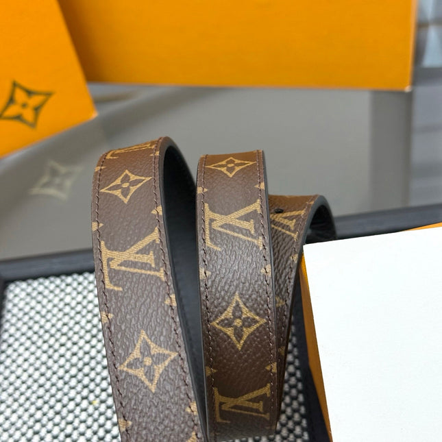LV ICONIC 20 MM IN BROWN DAMIER CALFSKIN GOLD HARDWARE