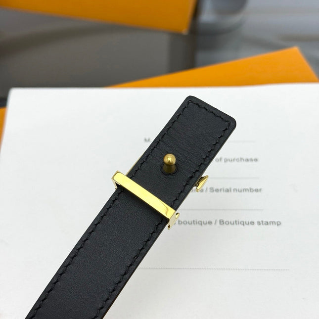 LV ICONIC 20 MM IN BROWN DAMIER CALFSKIN GOLD HARDWARE