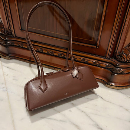 LE TECKEL MEDIUM BAG 33 IN QUINCY BROWN GOATSKIN