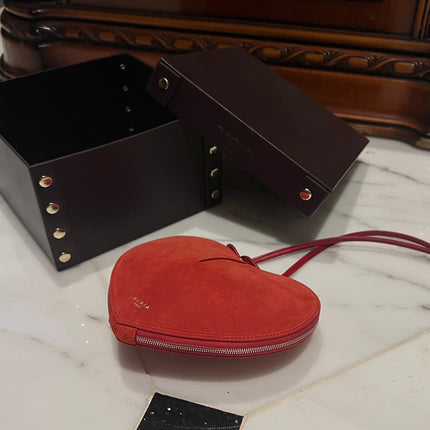 LE COEUR BAG 21 IN OLD BRICK SUEDE