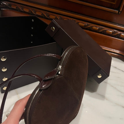 LE COEUR BAG 21 IN HICKORY BROWN SUEDE