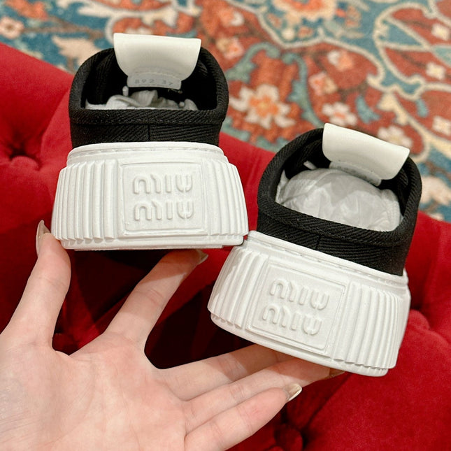 Sneakers Mules Black Canvas
