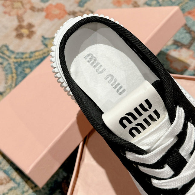 Sneakers Mules Black Canvas