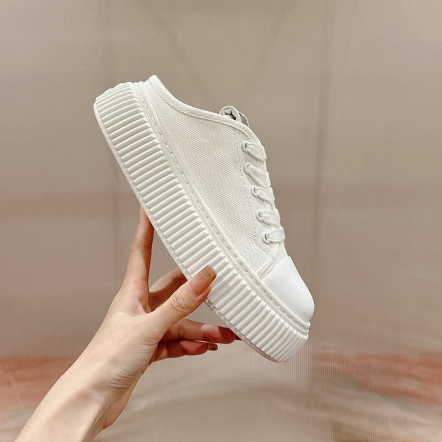 Sneakers Mules White Canvas