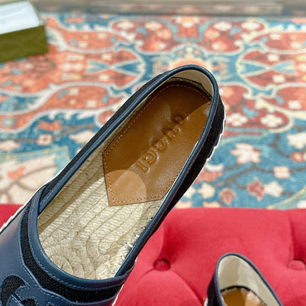 GG ESPADRILLES SLIP - ON BLACK CANVAS