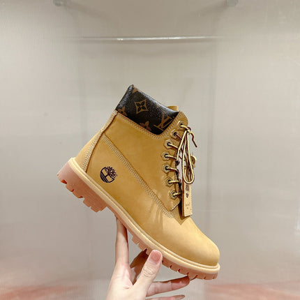 LV X TIMBERLAND ANKLE BOOT IN TORTILLA BROWN SUEDE