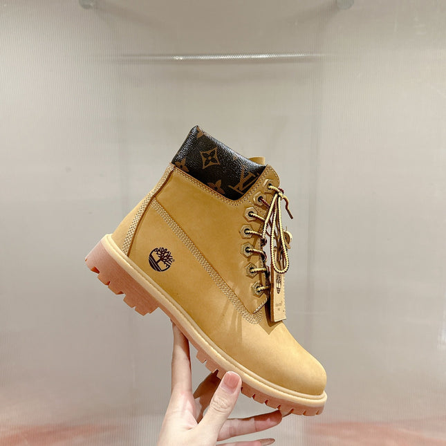 LV X TIMBERLAND ANKLE BOOT IN TORTILLA BROWN SUEDE