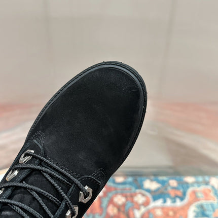 LV X TIMBERLAND ANKLE BOOT IN BLACK SUEDE