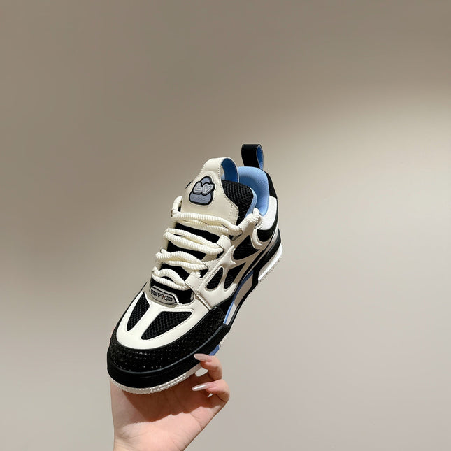 LV SKATE SNEAKER IN WHITE MIX BLACK AND SKY BLUE CALFSKIN