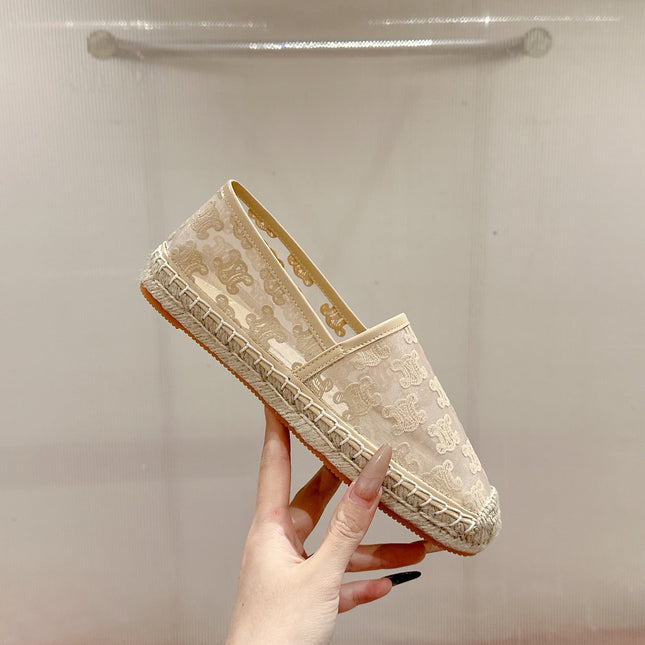 ESPADRILLES IN BEIGE MESH