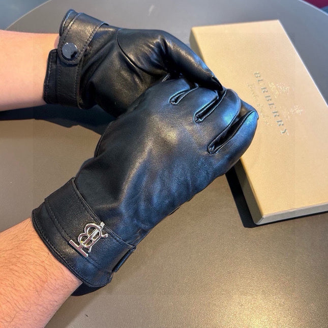 GLOVES IN BLACK LAMBSKIN WITH FLEECE LINING 440499