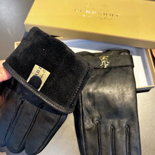 GLOVES IN BLACK LAMBSKIN WITH FLEECE LINING 440499