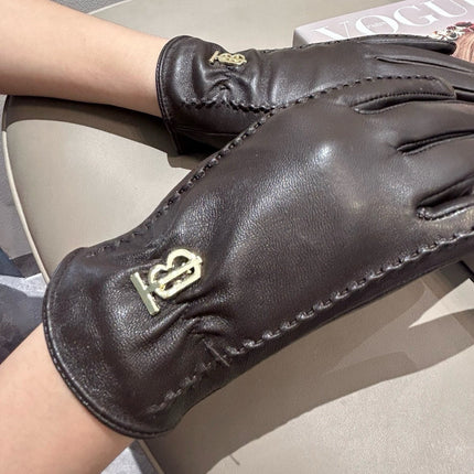 GLOVES IN UMBER BROWN LAMBSKIN 453593