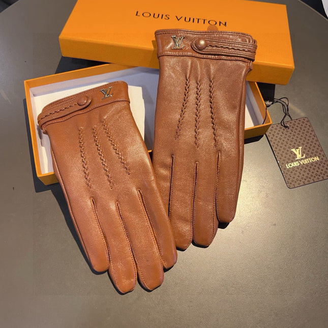 GLOVES IN BRONZE BROWN LAMBSKIN 456343